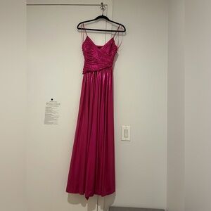 stunning, vibrant and flattering hot pink gown